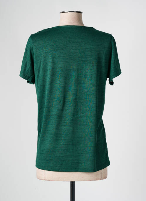 T-shirt col v manches courtes vert LPB femme