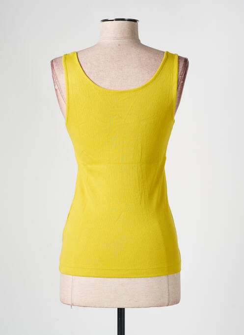 Débardeur tissage côtelé sans manche jaune NICE THINGS femme