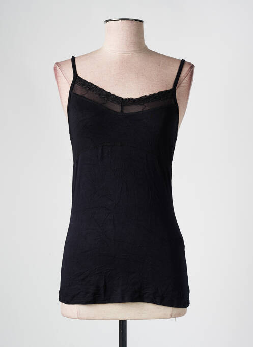 Top stretch sans manche noir LOONA femme