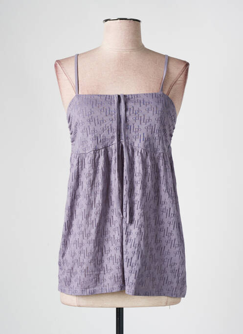 Débardeur coupe droite sans manche violet LPB femme