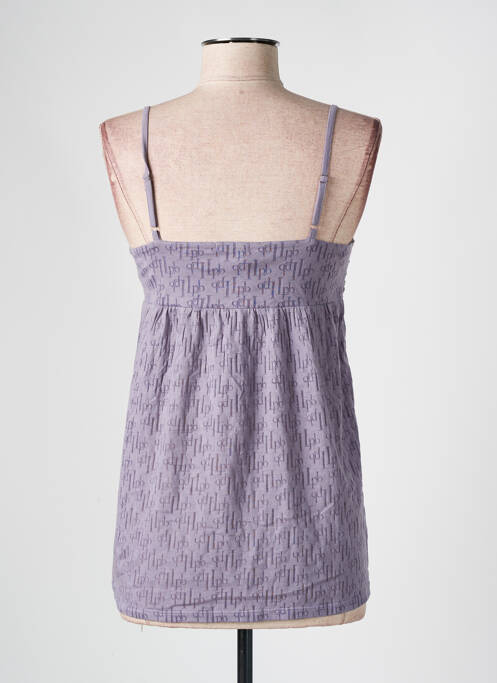 Débardeur coupe droite sans manche violet LPB femme