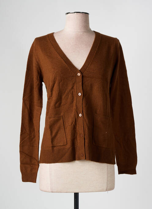 Gilet manches longues marron NICE THINGS pour femme