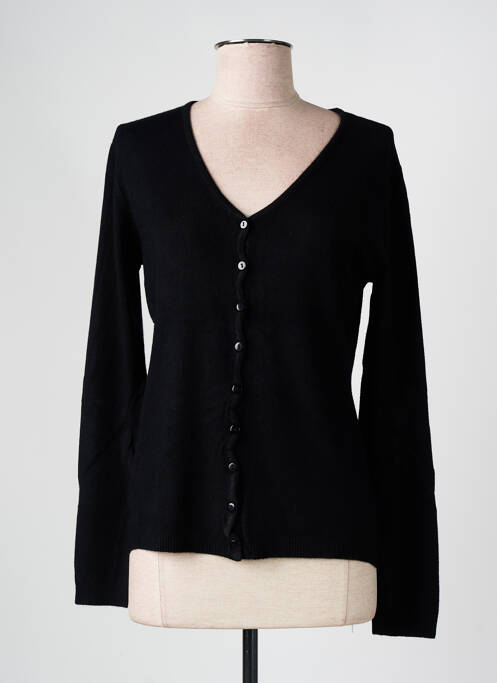 Gilet manches longues noir TRICOTONIC pour femme