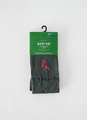 Collants imprimé fantaisie vert BERTHE AUX GRANDS PIEDS femme