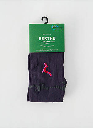 Collants imprimé fantaisie bleu BERTHE AUX GRANDS PIEDS femme