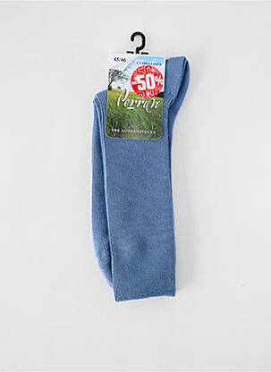 Chaussettes stretch bleu PERRIN homme