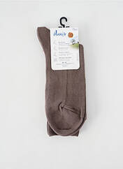Chaussettes marron PERRIN pour unisexe seconde vue