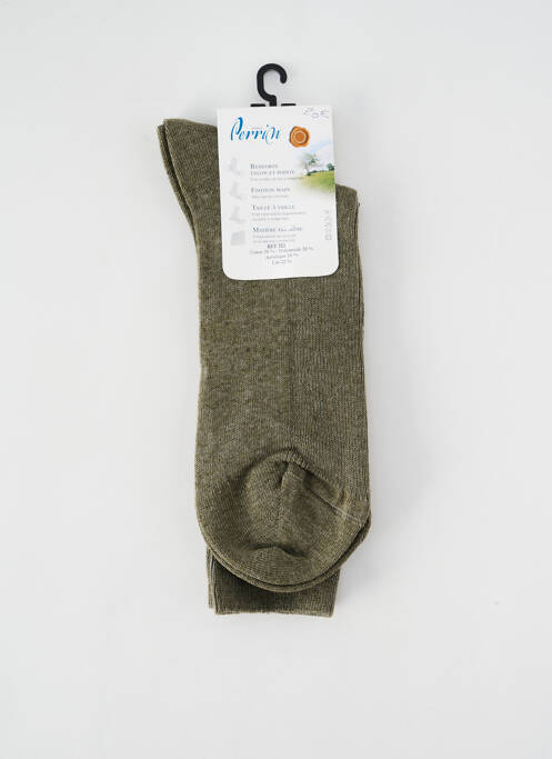 Chaussettes vert PERRIN pour homme