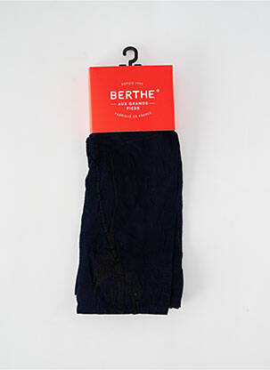 Collants imprimé fantaisie bleu BERTHE AUX GRANDS PIEDS femme