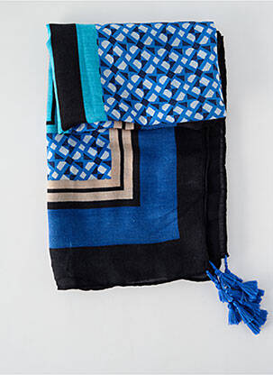 Foulard bleu JADE & CLARISSE pour femme
