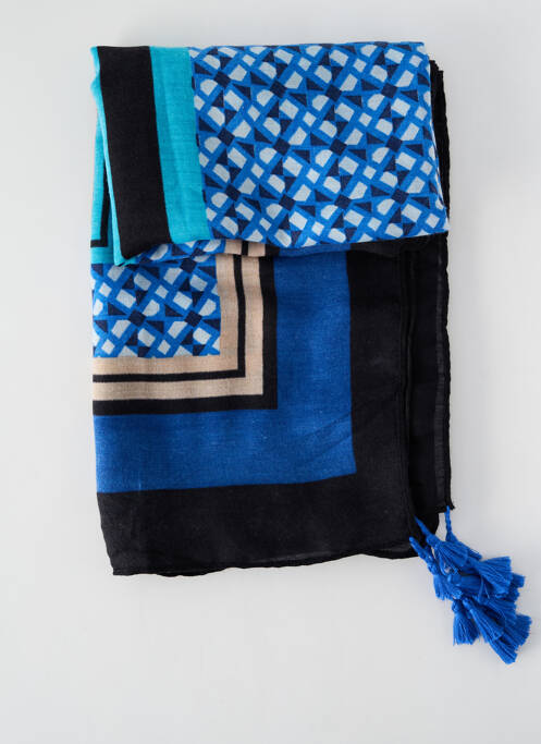 Foulard bleu JADE & CLARISSE pour femme