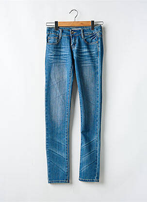 Jeans coupe slim stretch taille basse bleu CINDY.H femme