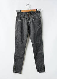 Pantalon slim tissage popeline taille normale gris FIVE PM femme