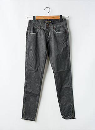 Pantalon slim tissage popeline taille normale gris FIVE PM femme