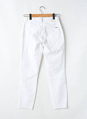 Pantalon chino tissage popeline taille normale blanc KANOPE femme