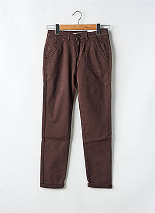 Pantalon chino taille basse taille basse marron REIKO femme