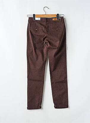 Pantalon chino taille basse taille basse marron REIKO femme