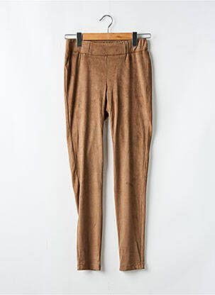 Legging tissage suedine taille normale marron AKELA KEY femme