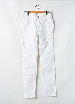 Pantalon slim tissage popeline taille normale beige CIMARRON femme