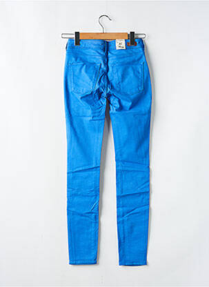 Pantalon slim tissage popeline taille normale bleu CIMARRON femme