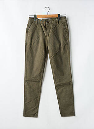 Pantalon chino taille basse taille basse vert CIMARRON femme
