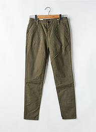 Pantalon chino taille basse taille basse vert CIMARRON femme