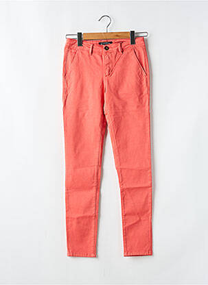 Pantalon chino tissage popeline taille normale orange CIMARRON femme