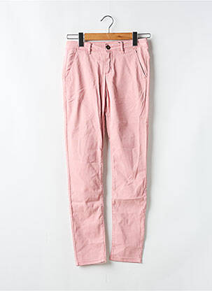 Pantalon chino tissage popeline taille normale rose CIMARRON femme
