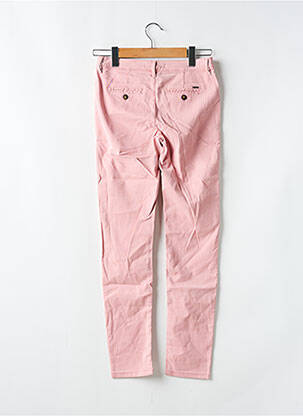Pantalon chino tissage popeline taille normale rose CIMARRON femme