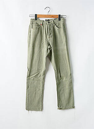 Jean coupe mom poches taille normale vert F.A.M. femme