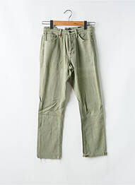 Jean coupe mom stretch taille normale vert F.A.M. femme