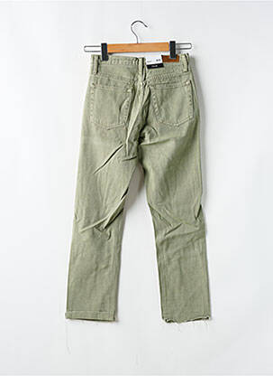 Jean coupe mom poches taille normale vert F.A.M. femme