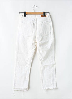 Jean coupe mom stretch taille normale blanc F.A.M. femme