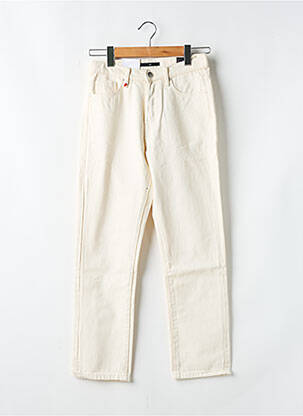 Jean coupe mom taille normale taille normale beige F.A.M. femme