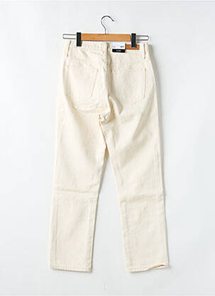 Jean coupe mom poches taille normale beige F.A.M. femme