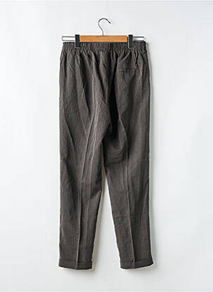 Pantalon chino poches taille haute gris GRACE & MILA femme