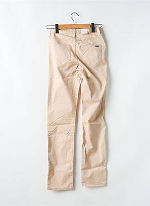 Pantalon slim tissage popeline taille normale beige KANOPE femme