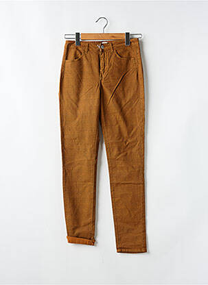 Pantalon slim tissage popeline taille normale orange KANOPE femme