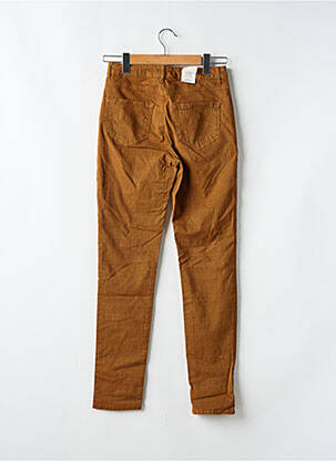 Pantalon slim tissage popeline taille normale orange KANOPE femme