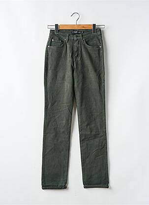 Jeans coupe droite stretch taille normale vert KANOPE femme