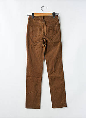 Jeans coupe droite stretch taille normale marron KANOPE femme