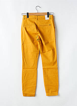 Pantalon chino tissage popeline taille normale orange KANOPE femme