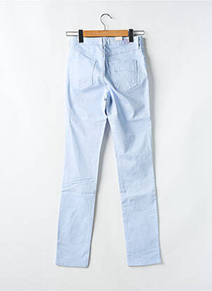 Pantalon slim tissage popeline taille normale bleu KANOPE femme