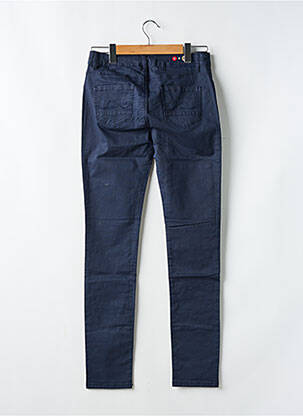 Pantalon slim tissage popeline taille normale bleu KY CREATION femme