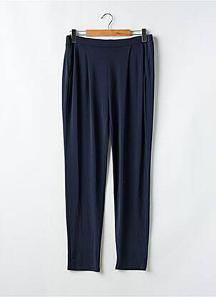 Pantalon droit tissage crêpe taille normale bleu LA FEE MARABOUTEE femme