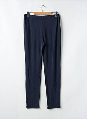 Pantalon droit tissage crêpe taille normale bleu LA FEE MARABOUTEE femme