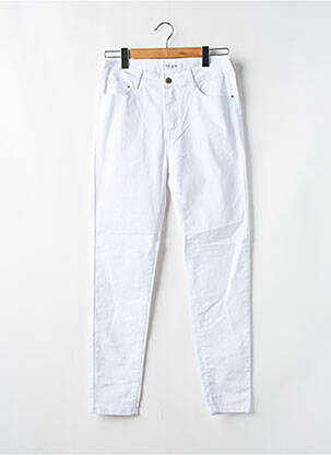 Jeans coupe slim blanc BS JEANS pour femme