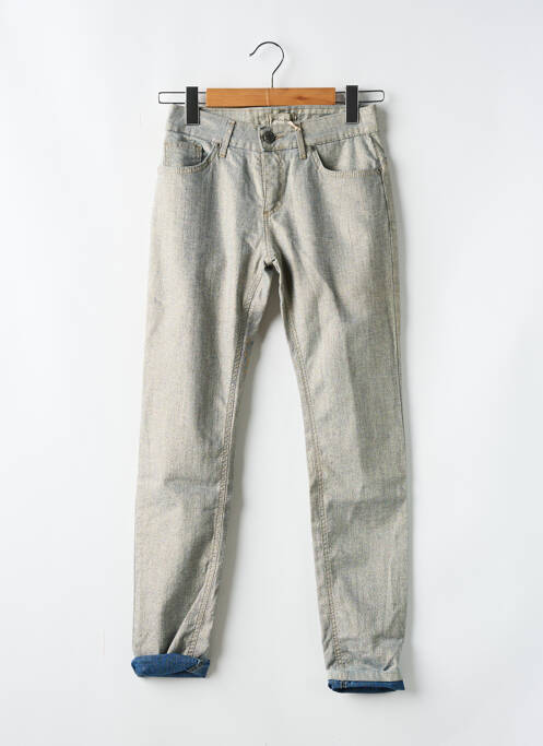 Jeans coupe slim stretch taille normale or AMELIE & AMELIE femme