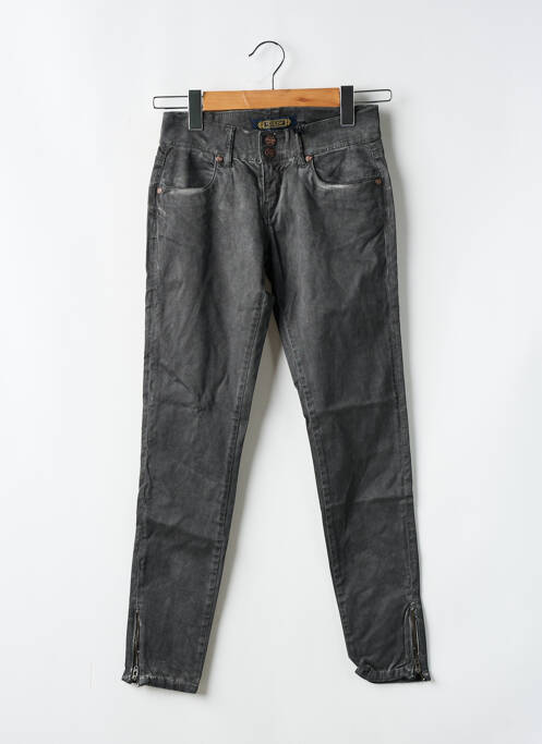 Pantalon slim tissage popeline taille normale gris FIVE PM femme