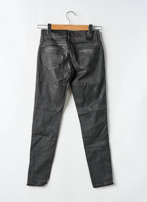 Pantalon slim tissage popeline taille normale gris FIVE PM femme